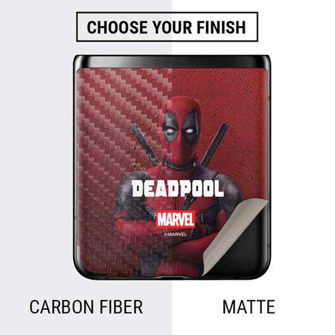 Marvel Deadpool Legacy Deadpool Red Poster Galaxy Z Flip Skin