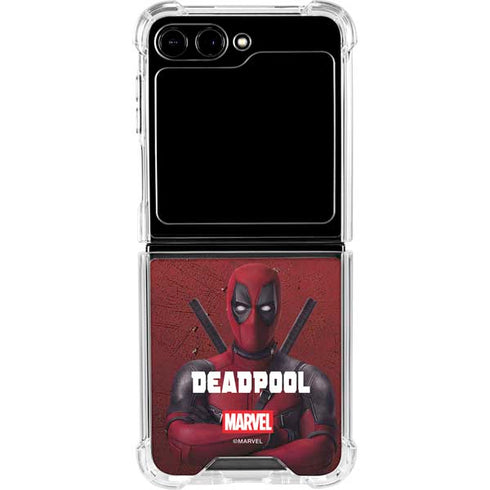 Marvel Deadpool Legacy Deadpool Red Poster Galaxy Z Flip6 Clear Case