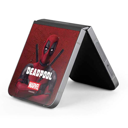 Marvel Deadpool Legacy Deadpool Red Poster Galaxy Z Flip6 Skin