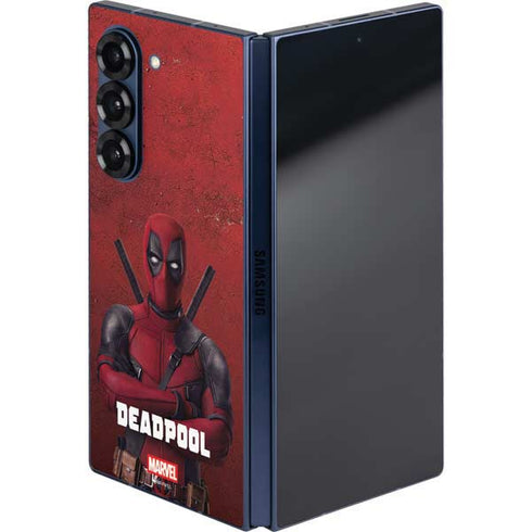 Marvel Deadpool Legacy Deadpool Red Poster Galaxy Z Fold6 Skin