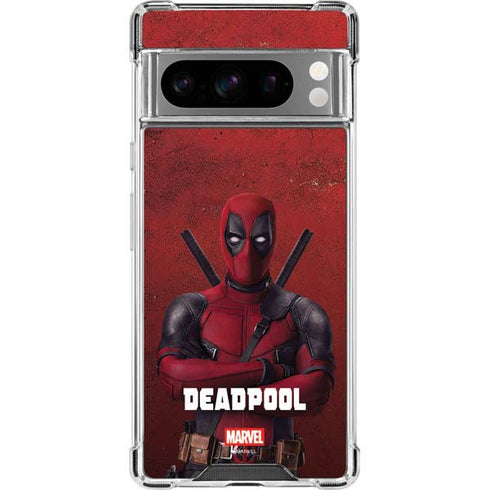 Marvel Deadpool Legacy Deadpool Red Poster Google Pixel 8 Pro Clear Case