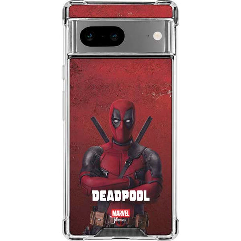 Marvel Deadpool Legacy Deadpool Red Poster Google Pixel 8a Clear Case