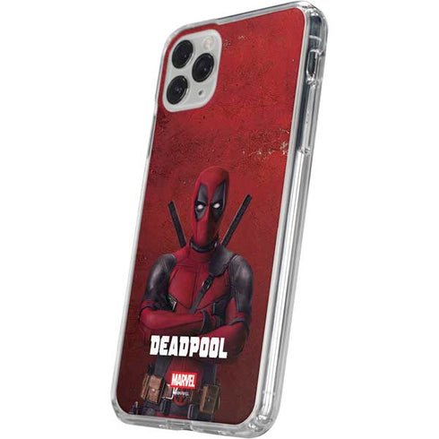 Marvel Deadpool Legacy Deadpool Red Poster iPhone 11 Pro Clear Case