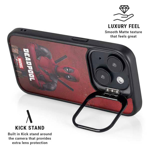 Marvel Deadpool Legacy Deadpool Red Poster iPhone 14 Kickstand Case