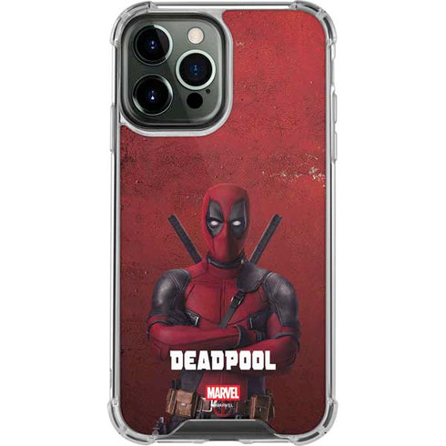 Marvel Deadpool Legacy Deadpool Red Poster iPhone 14 Pro Max Clear Case