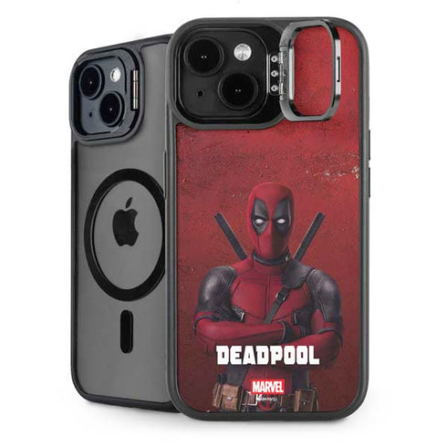 Marvel Deadpool Legacy Deadpool Red Poster iPhone 15 Kickstand Case