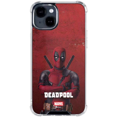 Marvel Deadpool Legacy Deadpool Red Poster iPhone 15 Plus Clear Case