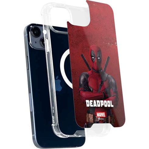 Marvel Deadpool Legacy Deadpool Red Poster iPhone 15 Plus MagSafe Case