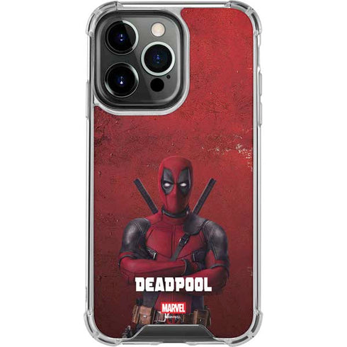 Marvel Deadpool Legacy Deadpool Red Poster iPhone 15 Pro Clear Case
