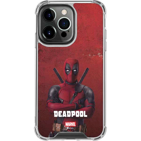 Marvel Deadpool Legacy Deadpool Red Poster iPhone 15 Pro Max Clear Case