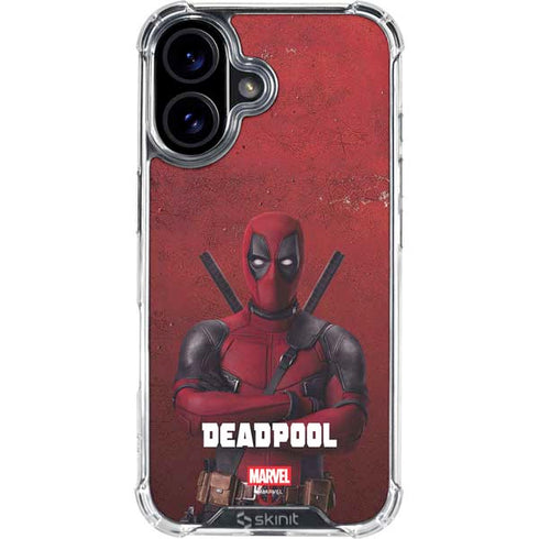 Marvel Deadpool Legacy Deadpool Red Poster iPhone 16 Clear Case