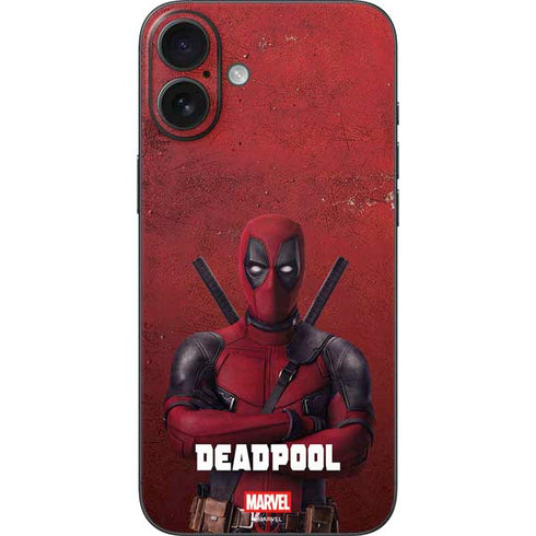 Marvel Deadpool Legacy Deadpool Red Poster iPhone 16 Plus Skin