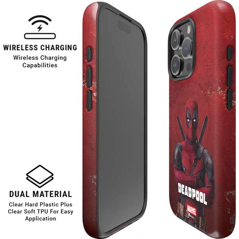 Marvel Deadpool Legacy Deadpool Red Poster iPhone 16 Pro Max Magsafe Impact Case