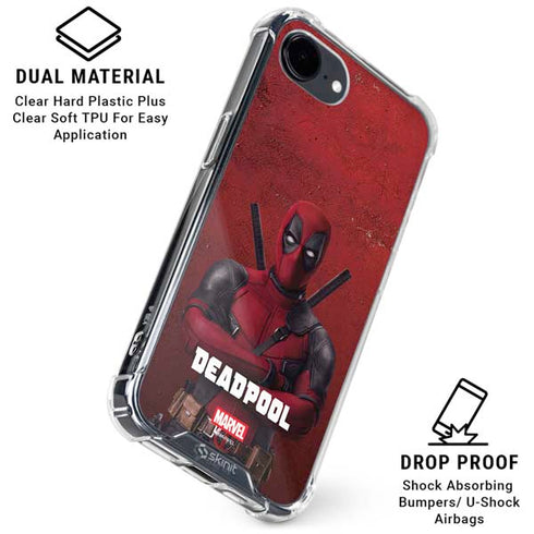 Marvel Deadpool Legacy Deadpool Red Poster iPhone 16e Clear Case