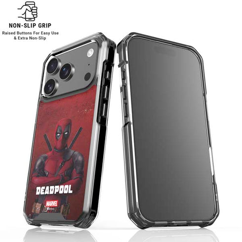 Marvel Deadpool Legacy Deadpool Red Poster iPhone 18 Pro Clear Case