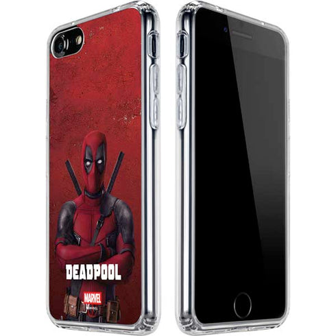 Marvel Deadpool Legacy Deadpool Red Poster iPhone SE (2nd & 3rd Gen) Clear Case