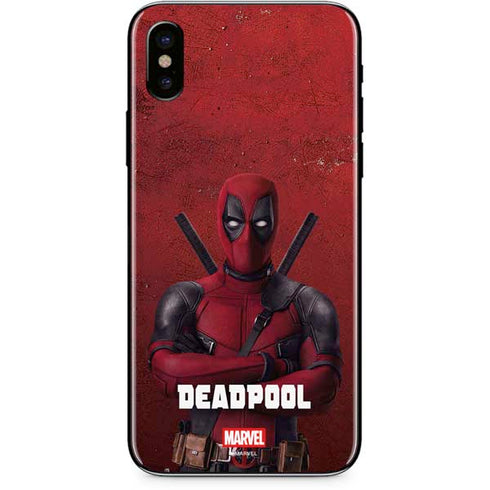 Marvel Deadpool Legacy Deadpool Red Poster iPhone XS Skin