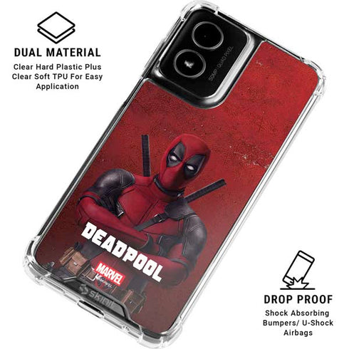 Marvel Deadpool Legacy Deadpool Red Poster Moto G Power 5G (2024) Clear Case