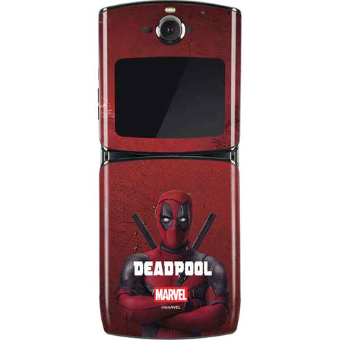 Marvel Deadpool Legacy Deadpool Red Poster Motorola RAZR Skin