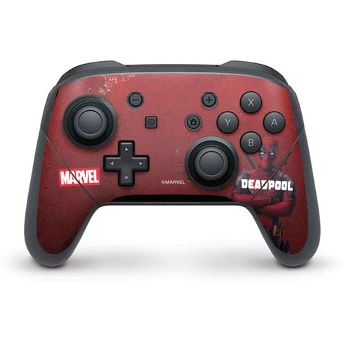 Marvel Deadpool Legacy Deadpool Red Poster Nintendo Switch Pro Controller Skin