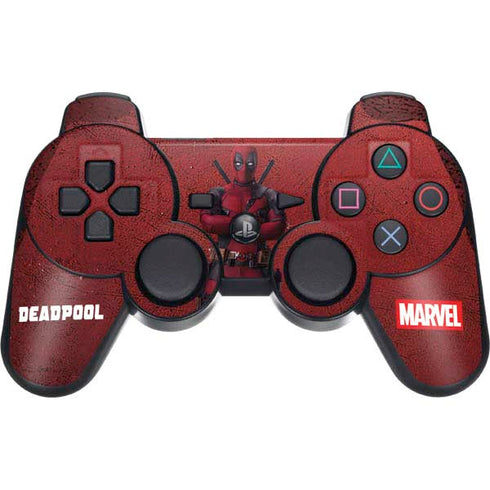 Marvel Deadpool Legacy Deadpool Red Poster PS3 Dual Shock wireless controller Skin