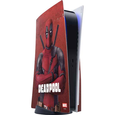 Marvel Deadpool Legacy Deadpool Red Poster PS5 Console Skin
