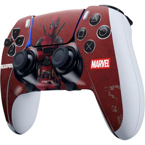 Marvel Deadpool Legacy Deadpool Red Poster PS5 DualSense Edge Pro Controller Skin