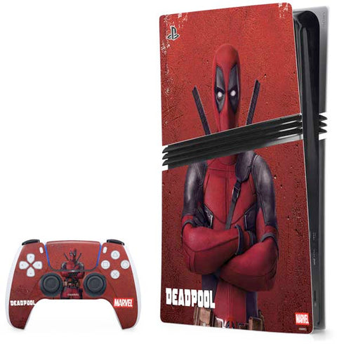Marvel Deadpool Legacy Deadpool Red Poster PlayStation PS5 Skins
