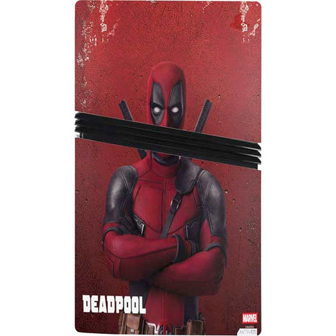 Marvel Deadpool Legacy Deadpool Red Poster PS5 Pro Bundle Skin