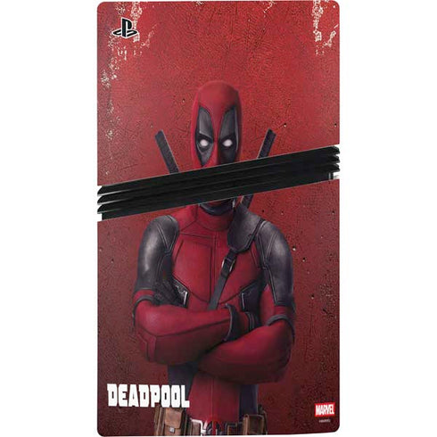 Marvel Deadpool Legacy Deadpool Red Poster PS5 Pro Console Skin