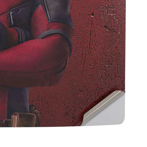 Marvel Deadpool Legacy Deadpool Red Poster PS5 Pro Disk Console Skin
