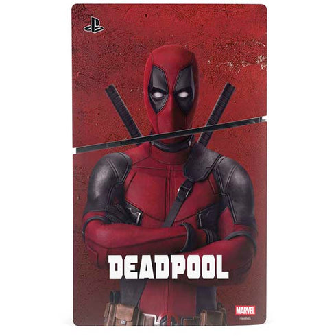 Marvel Deadpool Legacy Deadpool Red Poster PS5 Slim Digital Edition Bundle Skin