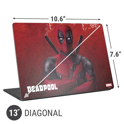 Marvel Deadpool Legacy Deadpool Red Poster Universal Laptop 13in (10.6 x 7.6in) Skin