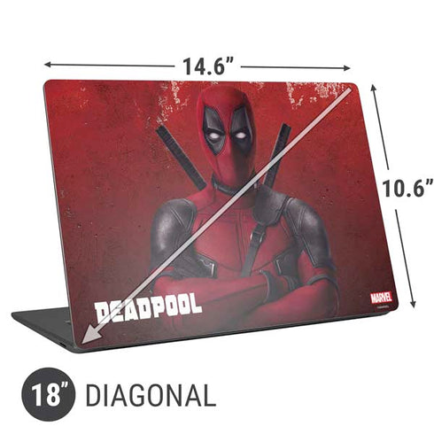 Marvel Deadpool Legacy Deadpool Red Poster Universal Laptop 18in (14.6 x 10.6in) Skin