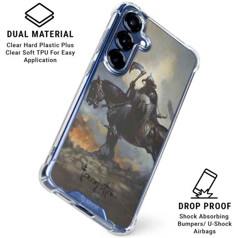 Death Dealer on Horseback by Frazetta Galaxy S25 Plus Clear Case