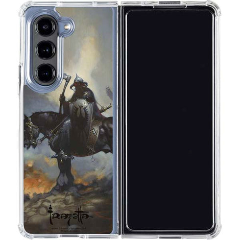 Death Dealer on Horseback by Frazetta Galaxy Z Fold5 5G Clear Case