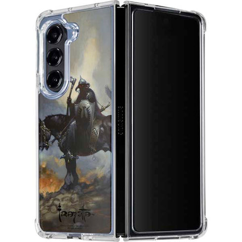 Death Dealer on Horseback by Frazetta Galaxy Z Fold5 5G Clear Case