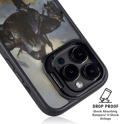 Death Dealer on Horseback by Frazetta iPhone 13 Pro Max Kickstand Case
