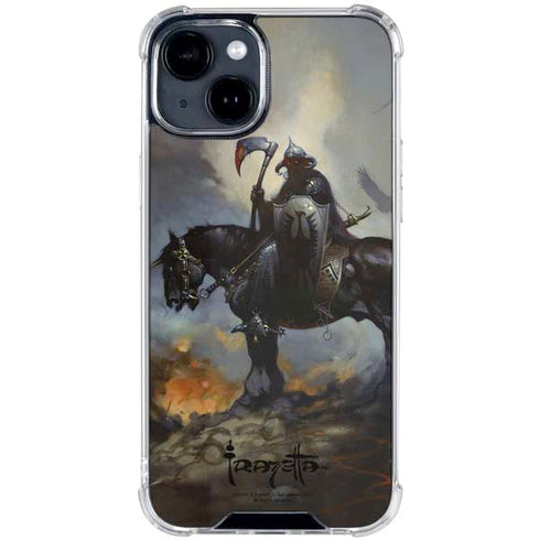 Death Dealer on Horseback by Frazetta iPhone 15 Clear Case