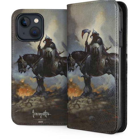 Death Dealer on Horseback by Frazetta iPhone 15 Plus Folio Case