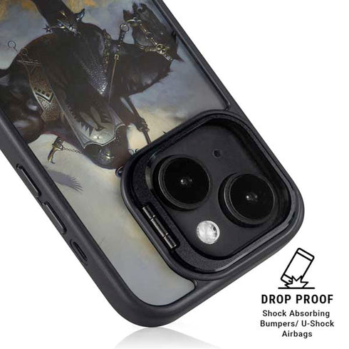 Death Dealer on Horseback by Frazetta iPhone 15 Plus Kickstand Case
