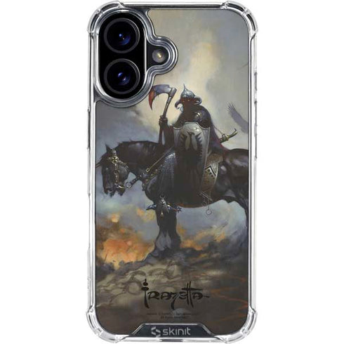 Death Dealer on Horseback by Frazetta iPhone 16 Clear Case