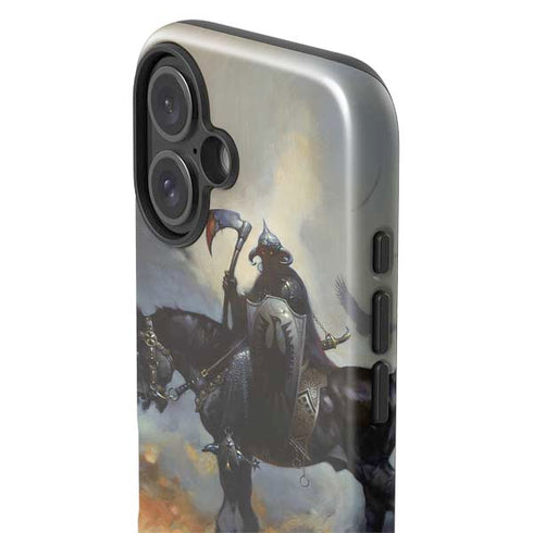 Death Dealer on Horseback by Frazetta iPhone 16 Impact Case