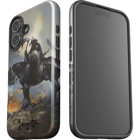 Death Dealer on Horseback by Frazetta iPhone 16 Impact Case