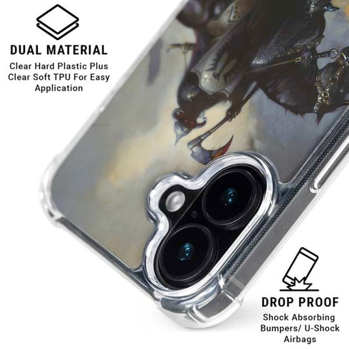 Death Dealer on Horseback by Frazetta iPhone 17 Clear Case