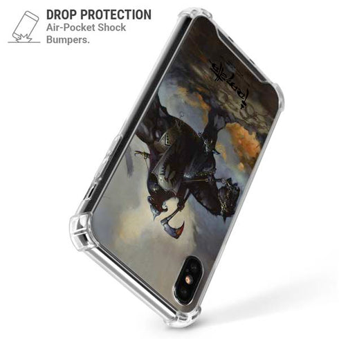 Death Dealer on Horseback by Frazetta iPhone X/XS Clear Case