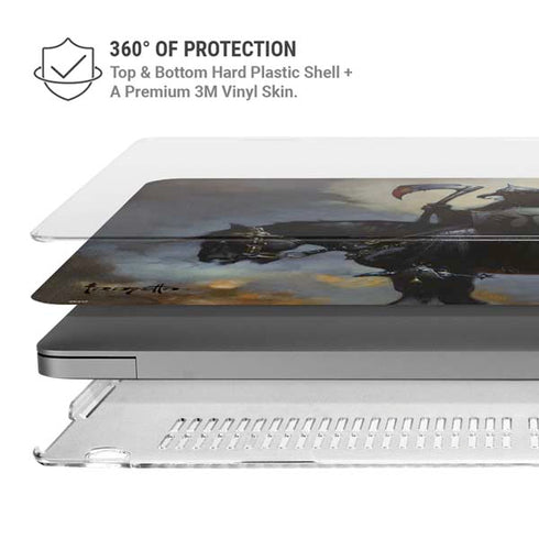 Death Dealer on Horseback by Frazetta MacBook Pro 14in (2021-24) Case plus Skin