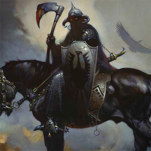 Death Dealer on Horseback by Frazetta MacBook Skins