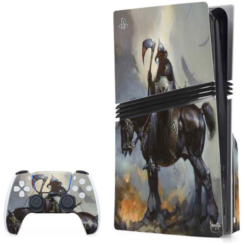 Death Dealer on Horseback by Frazetta PS5 Pro Disk Bundle Skin