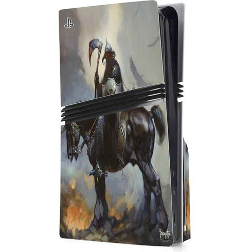 Death Dealer on Horseback by Frazetta PS5 Pro Disk Console Skin